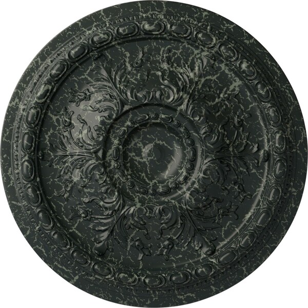 Ekena Millwork Stockport Ceiling Medallion (Fits Canopies up to 6 1/4"), 28"OD x 2 3/4"P, Painted Turtle Crackle CM28STPTC - main